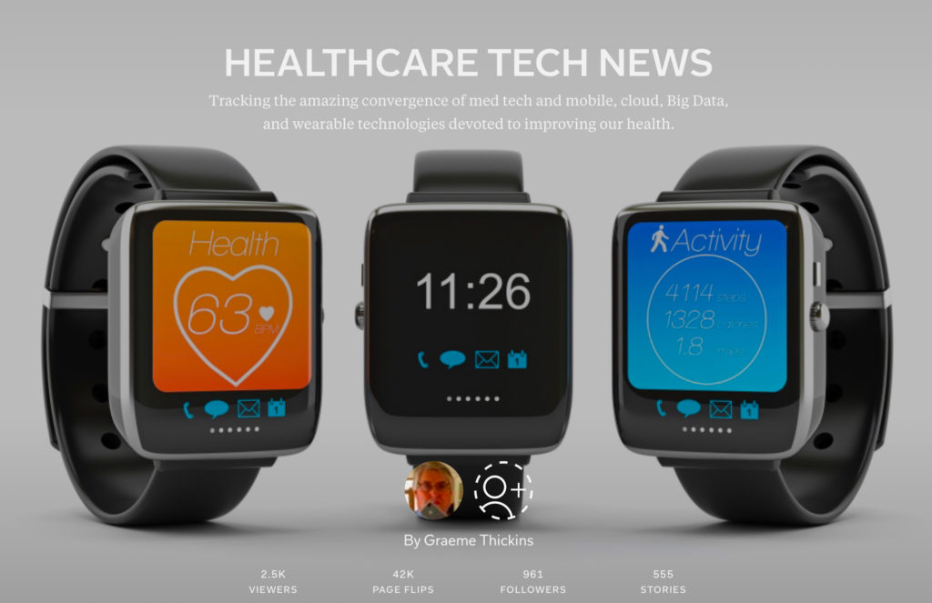 "Healthcare Tech News" magazine cover